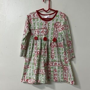 Alphabet Print Kids Casual Dress vintage 90’s  - Red & White